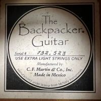Martin Backpacker Steel String Natural 2012 Mexico акустическая тревел-гитара