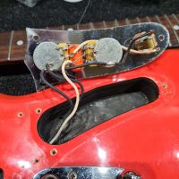 Fender Jag-Stang JSG-65 Fiesta Red 1997 Japan электрогитара