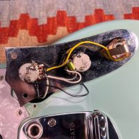 Fender MG-69 w/ Seymour Duncan Humbuckers Sonic Blue 2002 Japan элеектрогитара