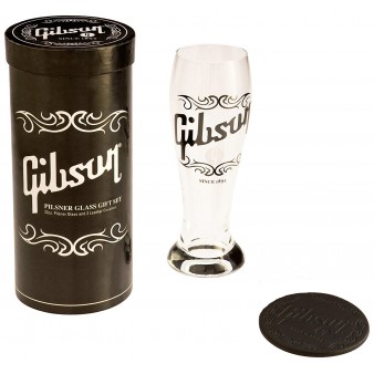 Gibson Pilsner Glass Set набор пивной бокал и подставка