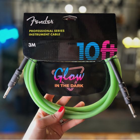 Fender Professional Series Glow in the Dark Green гитарный кабель 3 метра