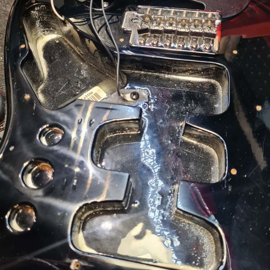Fender Stratocaster Standard Black 2008 Mexico электрогитара