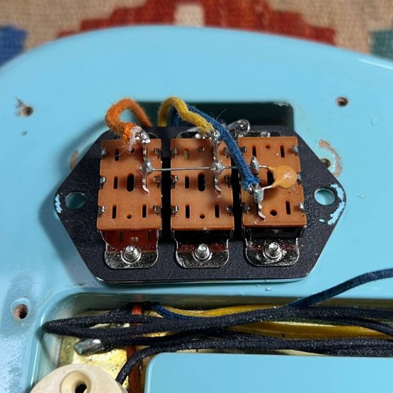 Fender American Original '60s Jaguar w/ Mastery Bridge Daphne Blue 2019 USA электрогитара