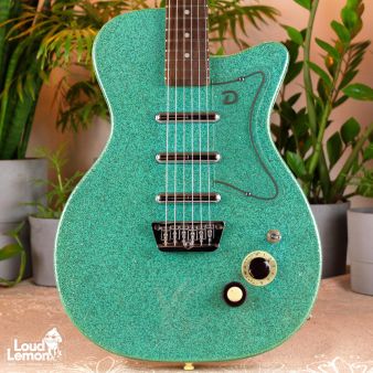 Danelectro 56-U3 Reissue Turquoise Sparkle 2002 Korea электрогитара