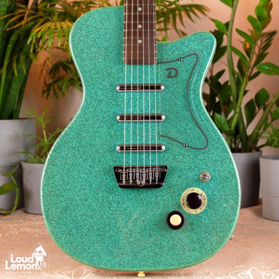 Danelectro 56-U3 Reissue Turquoise Sparkle 2002 Korea электрогитара