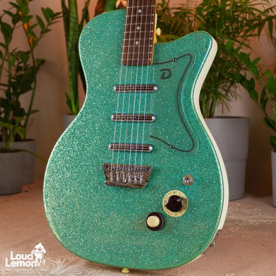 Danelectro 56-U3 Reissue Turquoise Sparkle 2002 Korea электрогитара