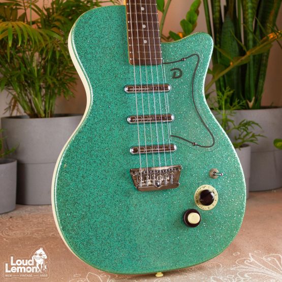 Danelectro 56-U3 Reissue Turquoise Sparkle 2002 Korea электрогитара