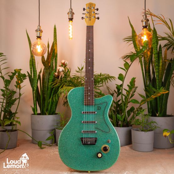 Danelectro 56-U3 Reissue Turquoise Sparkle 2002 Korea электрогитара