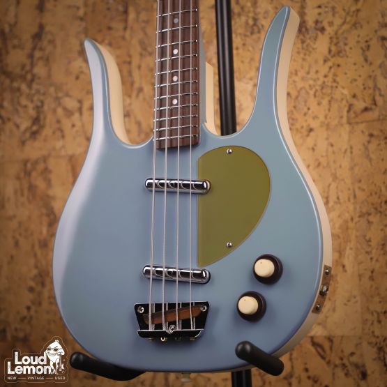 Danelectro Longhorn Bass Blue Suede 1990s Korea бас-гитара