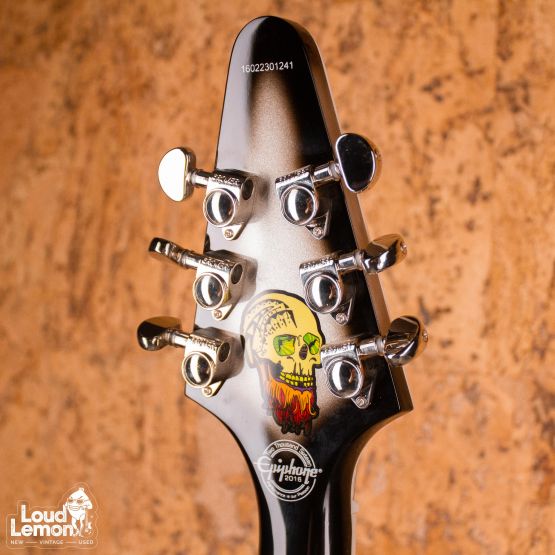 Epiphone Brent Hinds Signature Flying V Custom Silver Burst 2016 China электрогитара