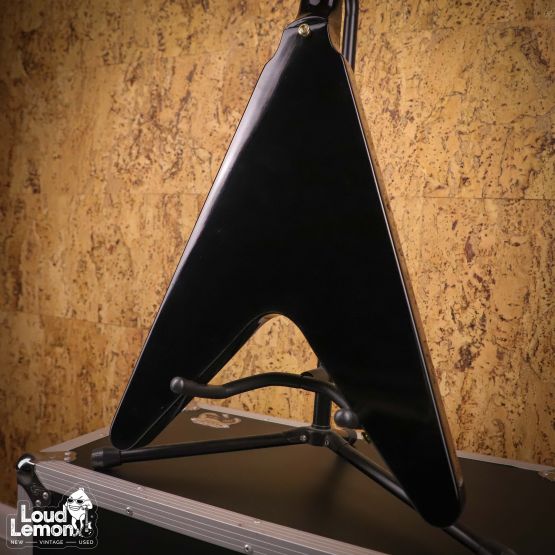 Epiphone Korina Flying V Bass Ebony 2000 Korea бас-гитара