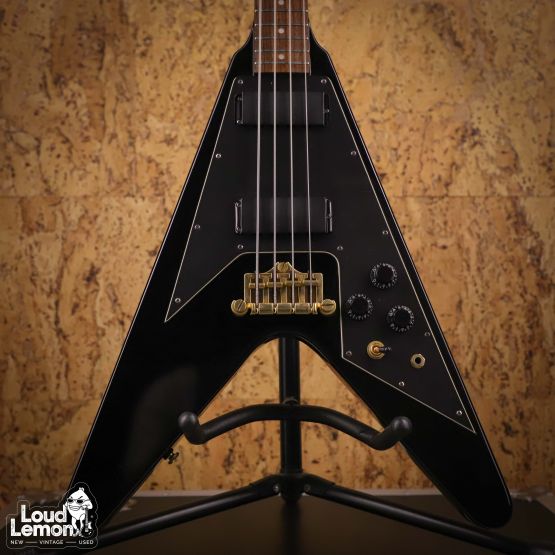 Epiphone Korina Flying V Bass Ebony 2000 Korea бас-гитара