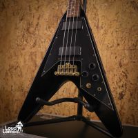 Epiphone Korina Flying V Bass Ebony 2000 Korea бас-гитара