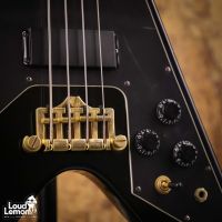 Epiphone Korina Flying V Bass Ebony 2000 Korea бас-гитара