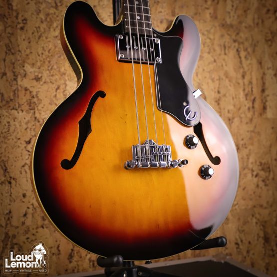 Epiphone Rivoli Bass Vintage Cherry Sunburst 1997 Korea бас-гитара