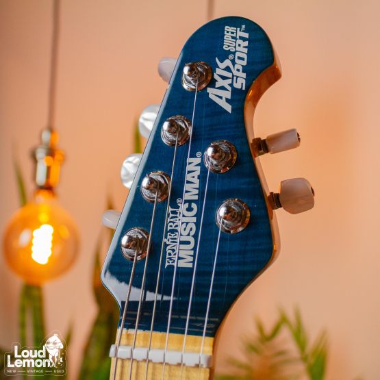 ‌Ernie Ball Music Man Axis Super Sport MM90 Translucent Blue 2012 USA электрогитара