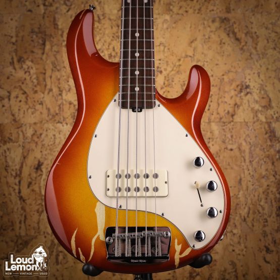 Ernie Ball Music Man StingRay 5 H Autumn Red Burst 2002 USA бас-гитара