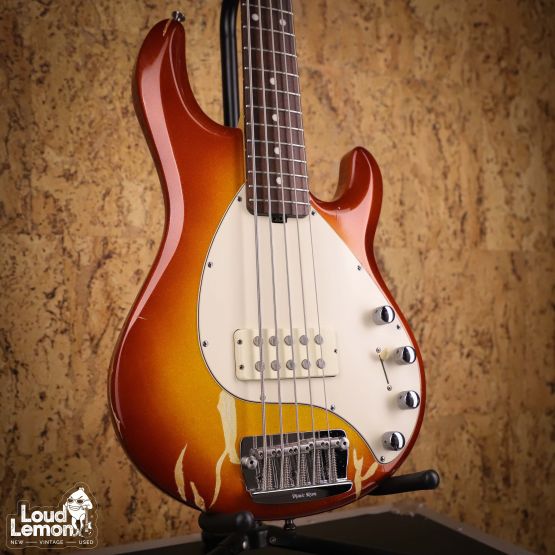 Ernie Ball Music Man StingRay 5 H Autumn Red Burst 2002 USA бас-гитара