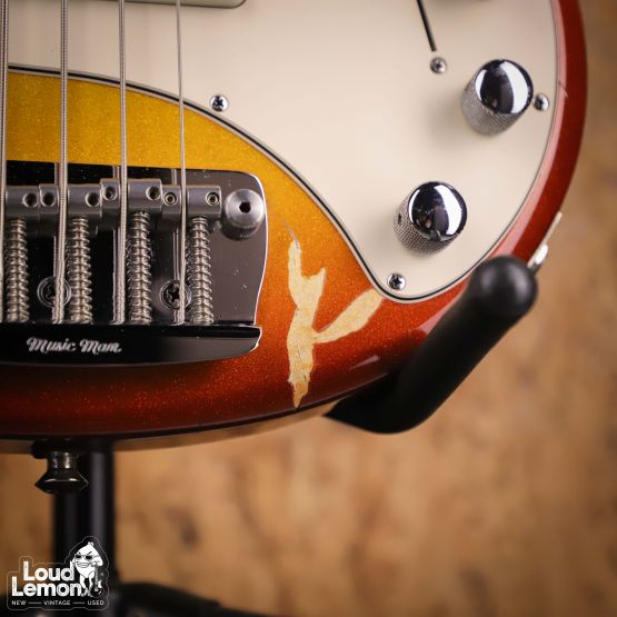 Ernie Ball Music Man StingRay 5 H Autumn Red Burst 2002 USA бас-гитара