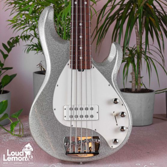 Music Man StingRay 5 H Silver Sparkle 2002 USA бас-гитара
