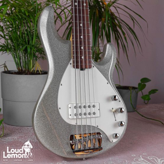 Music Man StingRay 5 H Silver Sparkle 2002 USA бас-гитара