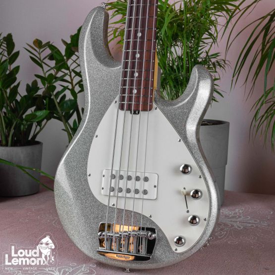 Music Man StingRay 5 H Silver Sparkle 2002 USA бас-гитара