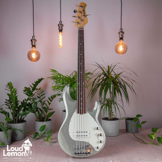 Music Man StingRay 5 H Silver Sparkle 2002 USA бас-гитара