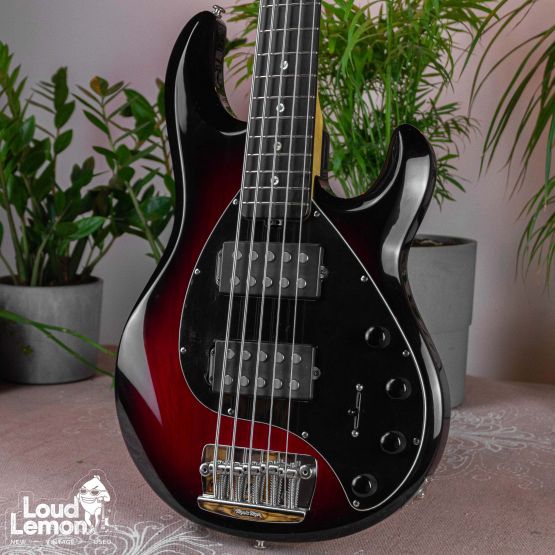 Ernie Ball Music Man StingRay 5 HH Black Cherry Burst 2009 USA бас-гитара
