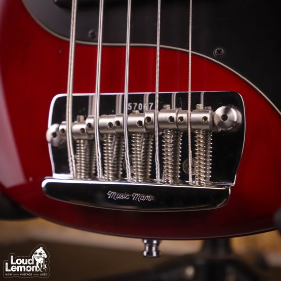 Ernie Ball Music Man StingRay 5 Red Transparent 1996 USA бас-гитара