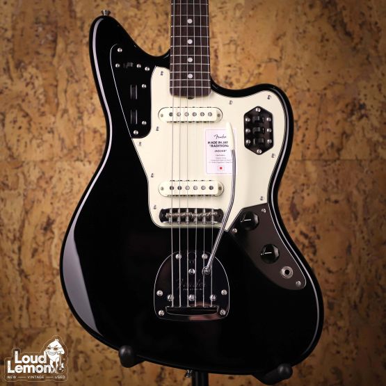 Fender 2021 Collection Traditional II 60s Jaguar Matching Head Black Japan электрогитара