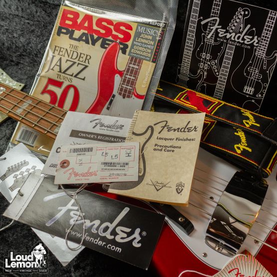 Fender 50th Anniversary Jazz Bass Candy Apple Red 2010 USA бас-гитара