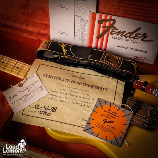 Fender AVRI '52 Telecaster Butterscotch Blonde 1988 USA электрогитара
