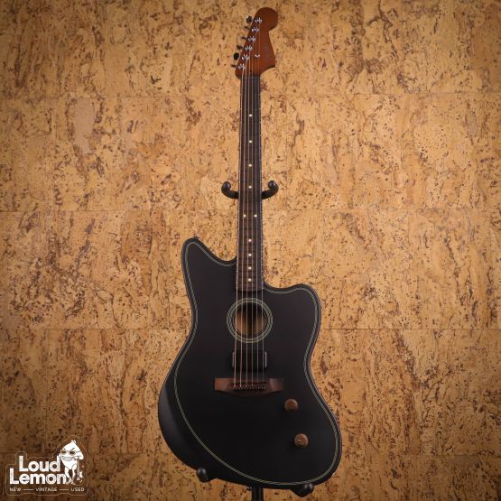 Fender Acoustasonic Standard Jazzmaster Black 2026 Indonesia гитара кроссовер