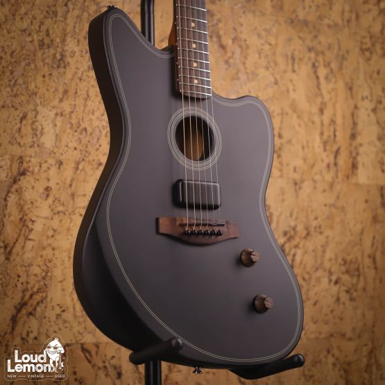 Fender Acoustasonic Standard Jazzmaster Black 2026 Indonesia гитара кроссовер