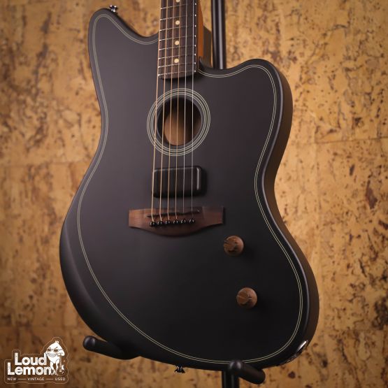 Fender Acoustasonic Standard Jazzmaster Black 2026 Indonesia гитара кроссовер