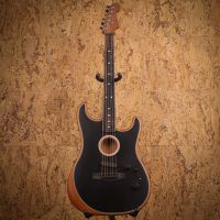 Fender American Acoustasonic Stratocaster Black 2022 USA элктроакустическая гитара