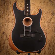 Fender American Acoustasonic Stratocaster Black 2022 USA элктроакустическая гитара