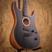 Fender American Acoustasonic Stratocaster Black 2022 USA элктроакустическая гитара