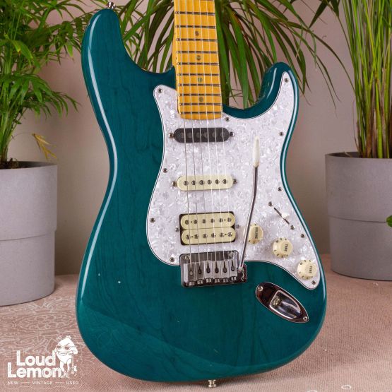 Fender American Deluxe Fat Stratocaster HSS Transparent Teal Green 1998 USA электрогитара