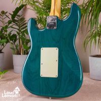 Fender American Deluxe Fat Stratocaster HSS Transparent Teal Green 1998 USA электрогитара