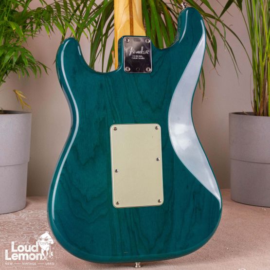 Fender American Deluxe Fat Stratocaster HSS Transparent Teal Green 1998 USA электрогитара