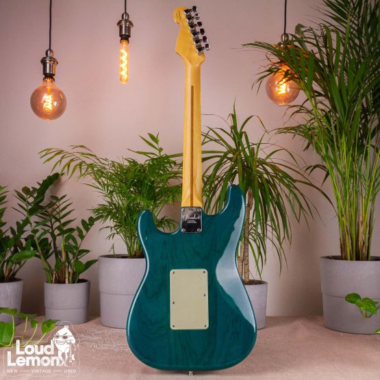 Fender American Deluxe Fat Stratocaster HSS Transparent Teal Green 1998 USA электрогитара