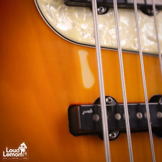Fender American Deluxe Jazz Bass V Fretless 3-Color Sunburst 1996 USA безладовая бас-гитара