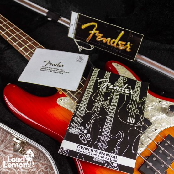 Fender American Deluxe Precision Bass 60th Anniversary Aged Cherry Burst 2005 USA бас-гитара