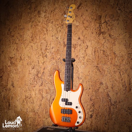 Fender American Deluxe Precision Bass Candy Tangerine 2002 USA бас-гитара
