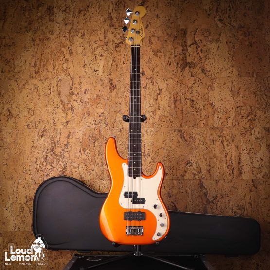 Fender American Deluxe Precision Bass Candy Tangerine 2002 USA бас-гитара