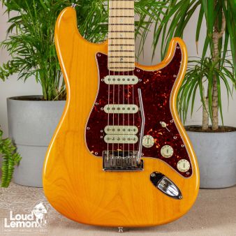 Fender American Deluxe Stratocaster HSS Amber 2008 USA электрогитара
