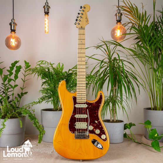 Fender American Deluxe Stratocaster HSS Amber 2008 USA электрогитара
