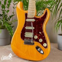 Fender American Deluxe Stratocaster HSS Amber 2008 USA электрогитара