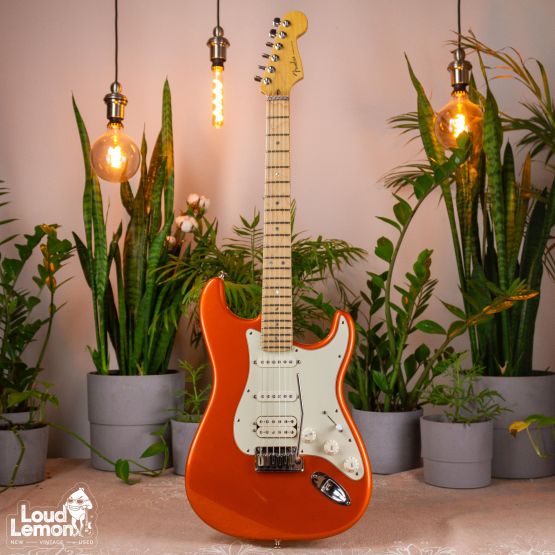Fender American Deluxe Stratocaster HSS Candy Tangerine 2004 USA электрогитара